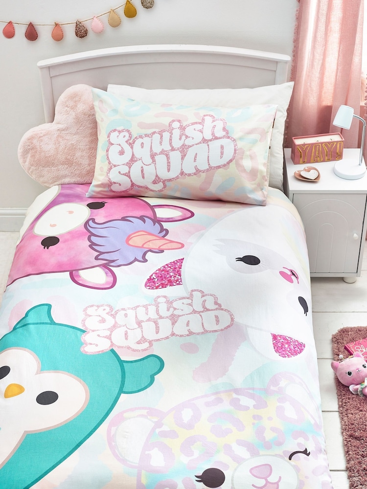 Squishmallows Pastel 100% Cotton Single Duvet Cover and Pillowcase Set - Image 1 of 11