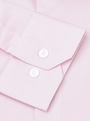 Brook Taverner Pink Regular Fit Non-Iron Twill Cotton Shirt - 33.5" Sleeve - Image 6 of 6
