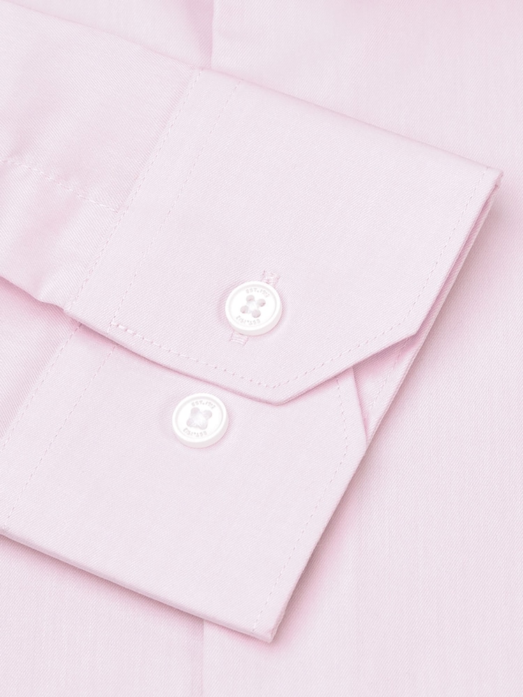 Brook Taverner Pink Regular Fit Non-Iron Twill Cotton Shirt - 33.5" Sleeve - Image 6 of 6 Brook Taverner Pink Regular Fit Non-Iron Twill Cotton Shirt - 33.5" Sleeve - Image 6 of 6
