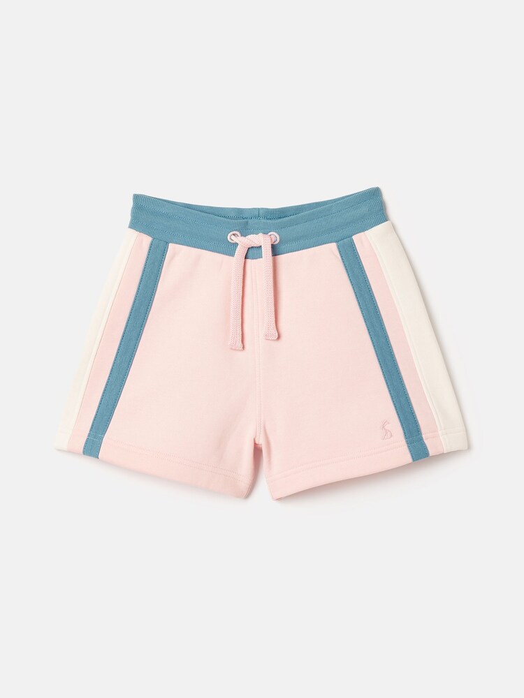 Joules Pippa Pink Colour Block Jersey Shorts - Image 1 of 8 Joules Pippa Pink Colour Block Jersey Shorts - Image 1 of 8