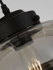 Searchlight Grey Taylor Smoked Ceiling Light Pendant - Image 3 of 3