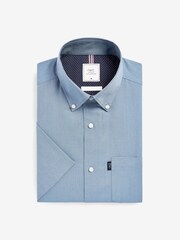 Dusky Blue Regular Fit Easy Iron Button Down Oxford Shirt - Image 5 of 7