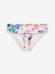 Cream Floral Roll Top Bikini Bottoms - Image 5 of 5