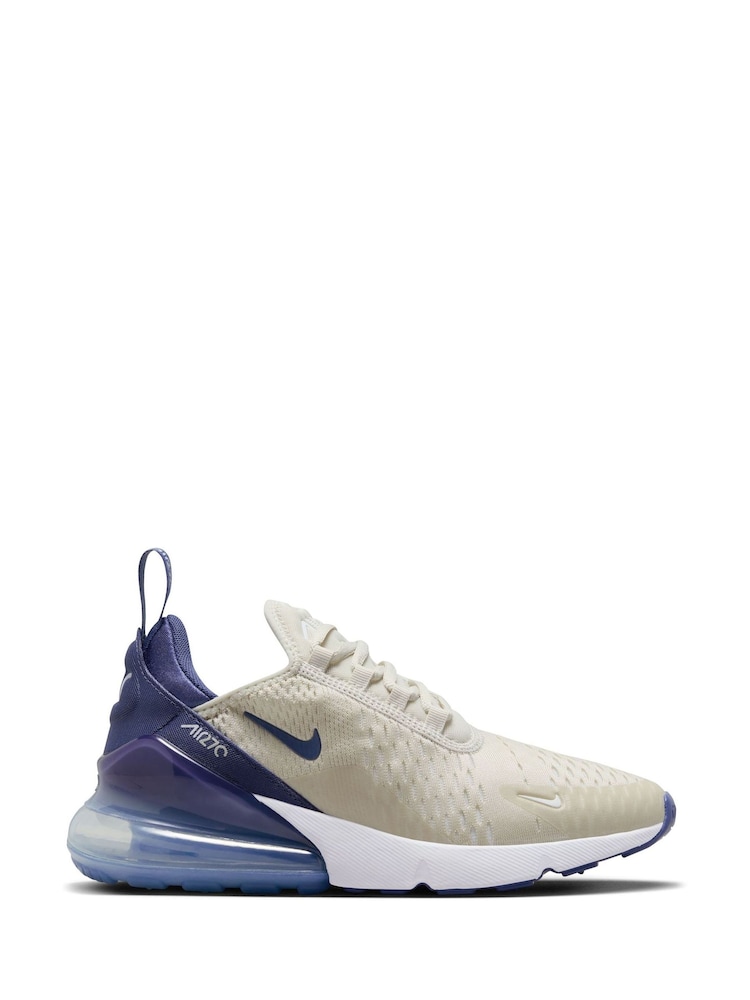 Nike Cream/Blue Air Max 270 Trainers - Image 1 of 10