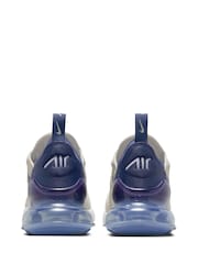 Nike Cream/Blue Air Max 270 Trainers - Image 6 of 10