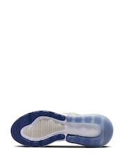 Nike Cream/Blue Air Max 270 Trainers - Image 7 of 10