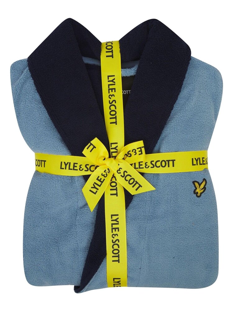 Lyle & Scott Blue Adrian Bathrobe - Image 2 of 3