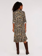 Apricot Green Multi Paisley High Low Shirt Dress - Image 2 of 4