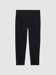 Reiss Navy Berry Seersucker Elasticated Trousers - Image 2 of 5