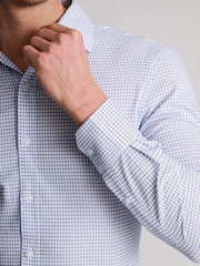 Brook Taverner Blue Check Cotton Shirt - Image 3 of 4
