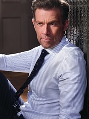 Brook Taverner Blue Check Cotton Shirt - Image 4 of 4