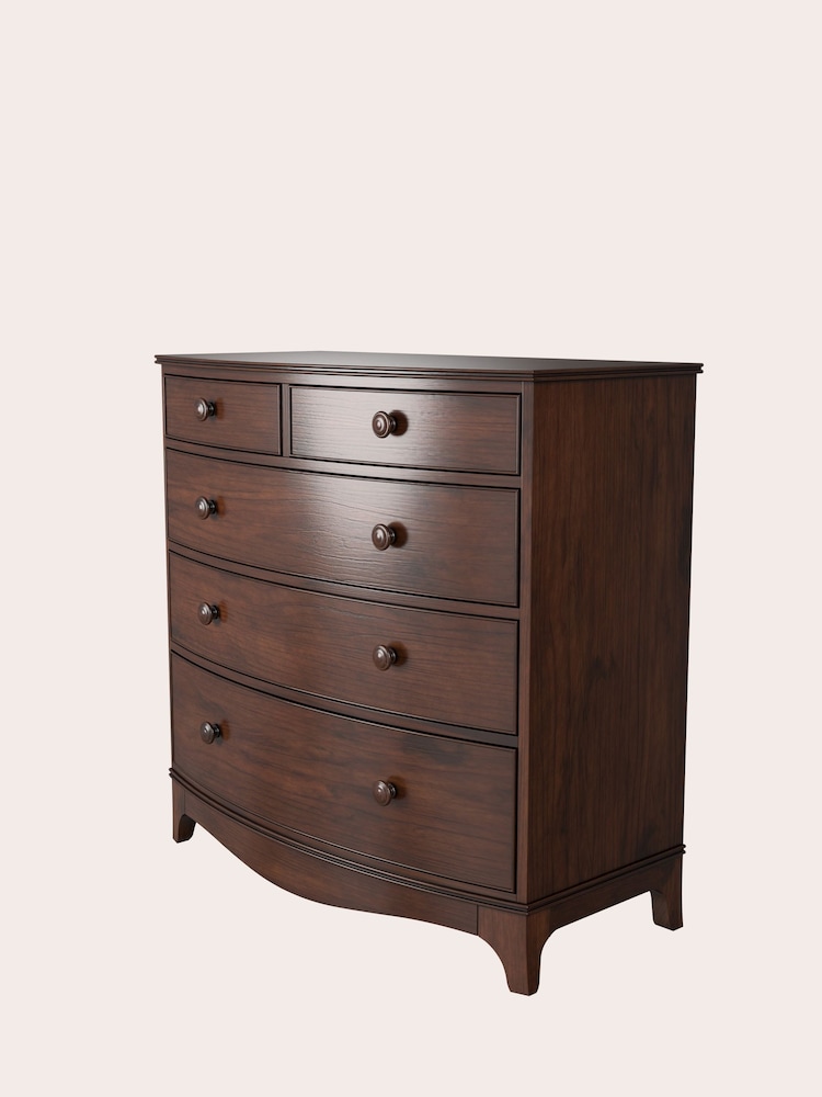 Laura Ashley Dark Broughton 2+3 Drawer Chest - Image 4 of 4