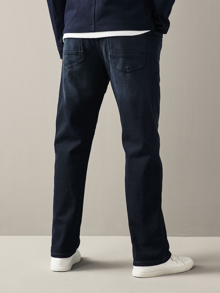 Blue Ink Straight Fit Belted Authentic Jeans - Image 3 of 9