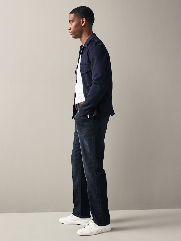 Blue Ink Straight Fit Belted Authentic Jeans - Image 4 of 9
