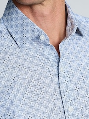 Көк - Brook Taverner Tile Баспа мақта жейдесі - 7суретінің 2 суреті