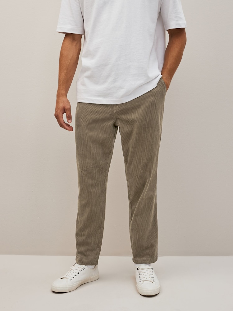 Stone Relaxed Fit Corduroy Trousers - Image 1 of 5
