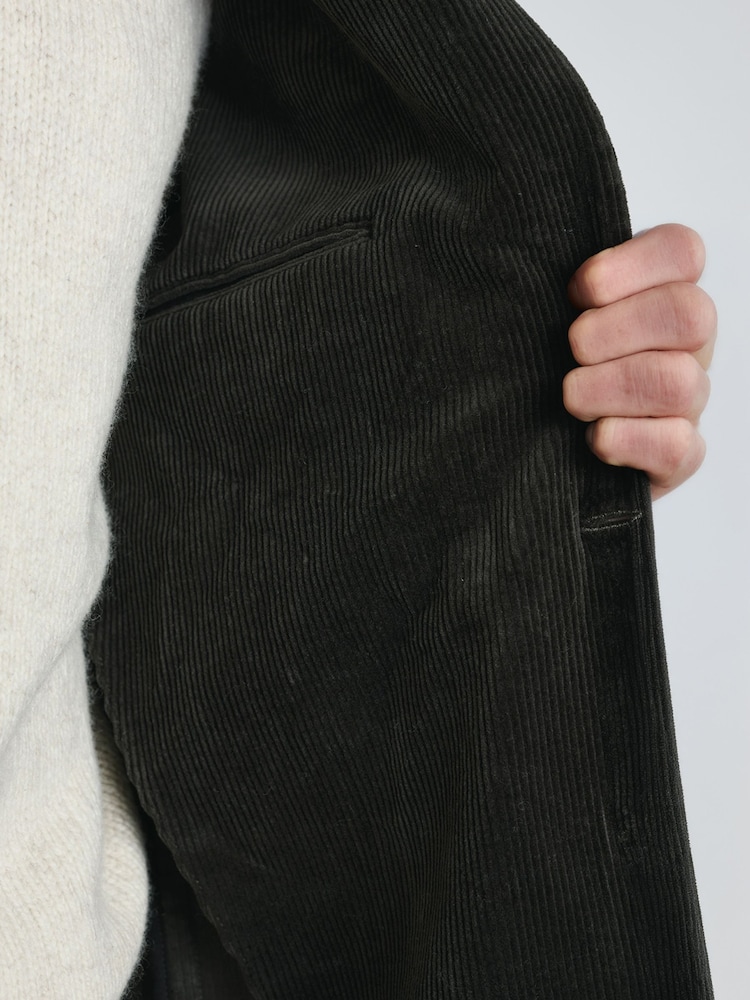 Brook Taverner Green Corduroy Stretch Cotton Jacket - Image 6 of 6 Brook Taverner Green Corduroy Stretch Cotton Jacket - Image 6 of 6