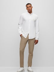 BOSS White Biado Long Sleeve Jersey Shirt - Image 3 of 6