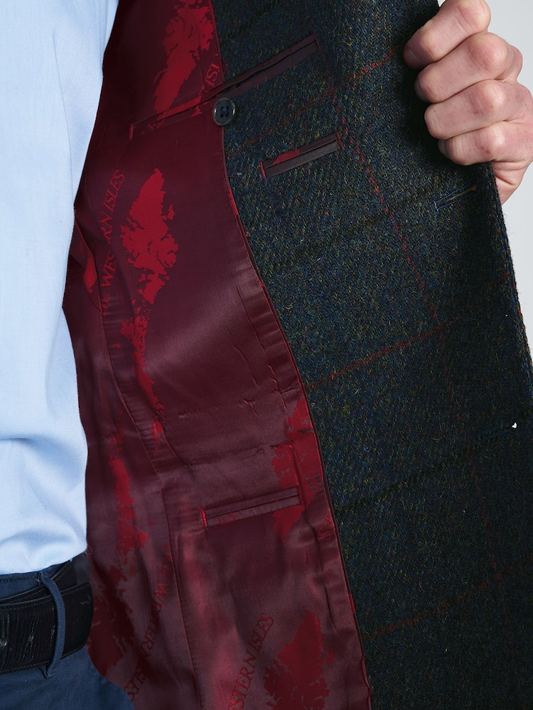 Brook Taverner Blue Harris Tweed® Check Jacket - Image 6 of 6