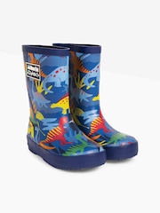 JoJo Maman Bébé Blue Dinosaur Printed Wellies - Image 1 of 1