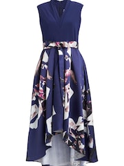 Gina Bacconi Blue Megan Sleeveless Floral High Low Dress - Image 5 of 5