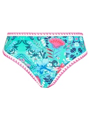 Figleaves Blue Floral Print Frida Classic Bikini Bottoms - Image 5 of 5