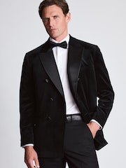 Brook Taverner Black Velvet Double Breasted Jacket - Image 7 of 8