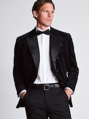 Brook Taverner Black Velvet Double Breasted Jacket - Image 8 of 8