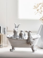 Grey Bunnies in the Bath Ornament - Image 1 of 2