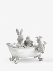 Grey Bunnies in the Bath Ornament - Image 2 of 2