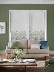 Laura Ashley Cream Pointon Fields Made to Measure 100% Cotton Roman Blinds - Image 5 of 6
