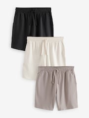 Noir/Neutre - Short de jogging Loopback 3 Pack - Image 1 sur 14