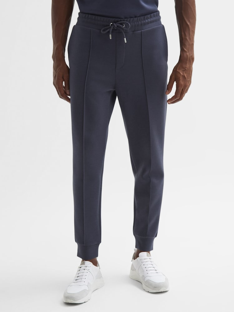 Reiss Airforce Blue Premier Plain Drawstring Loungewear Joggers - Image 1 of 6