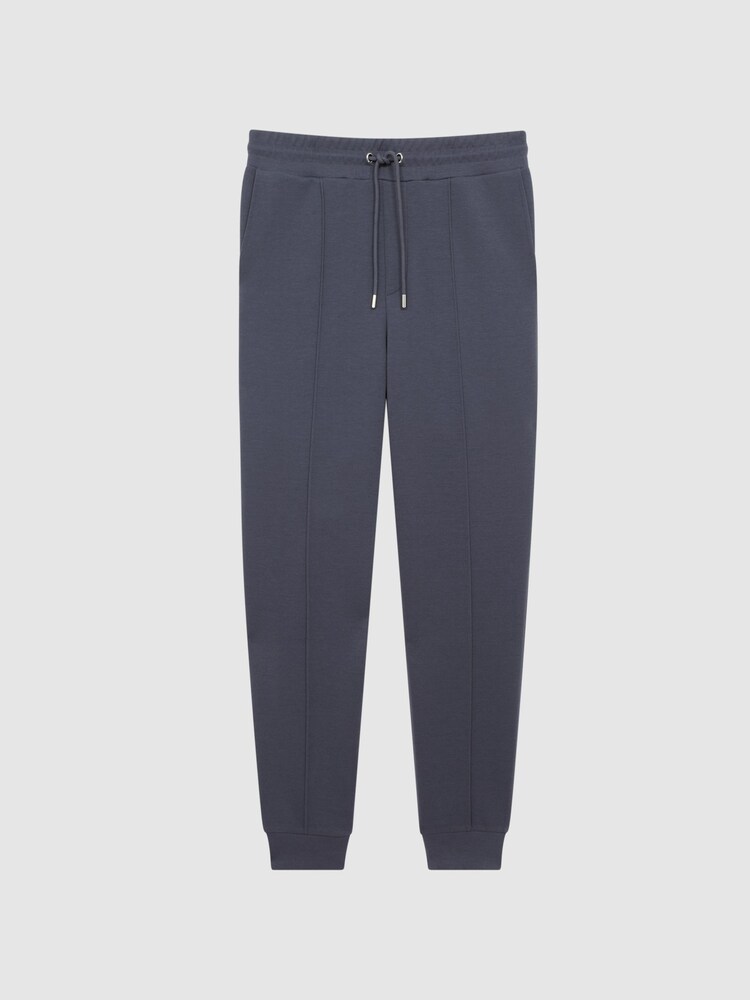 Reiss Airforce Blue Premier Plain Drawstring Loungewear Joggers - Image 2 of 6 Reiss Airforce Blue Premier Plain Drawstring Loungewear Joggers - Image 2 of 6