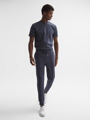 Reiss Airforce Blue Premier Plain Drawstring Loungewear Joggers - Image 3 of 6