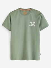 FatFace Green Peak To Peak T-Shirt - Image 1 of 1