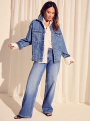 Myleene Klass Oversized Blue Denim 100% Cotton Jacket - Image 2 of 5