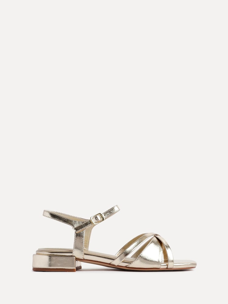 Linzi Gold Zenna Strappy Flat Sandals - Image 2 of 5