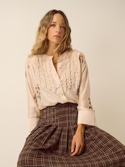 Monsoon Cream Seren Floral Embroidered Blouse - Image 4 of 5