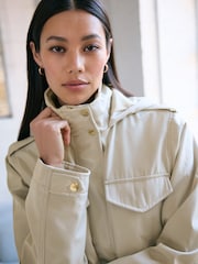 Stone Natural Shower Resistant Utility Jacket - Image 4 of 6