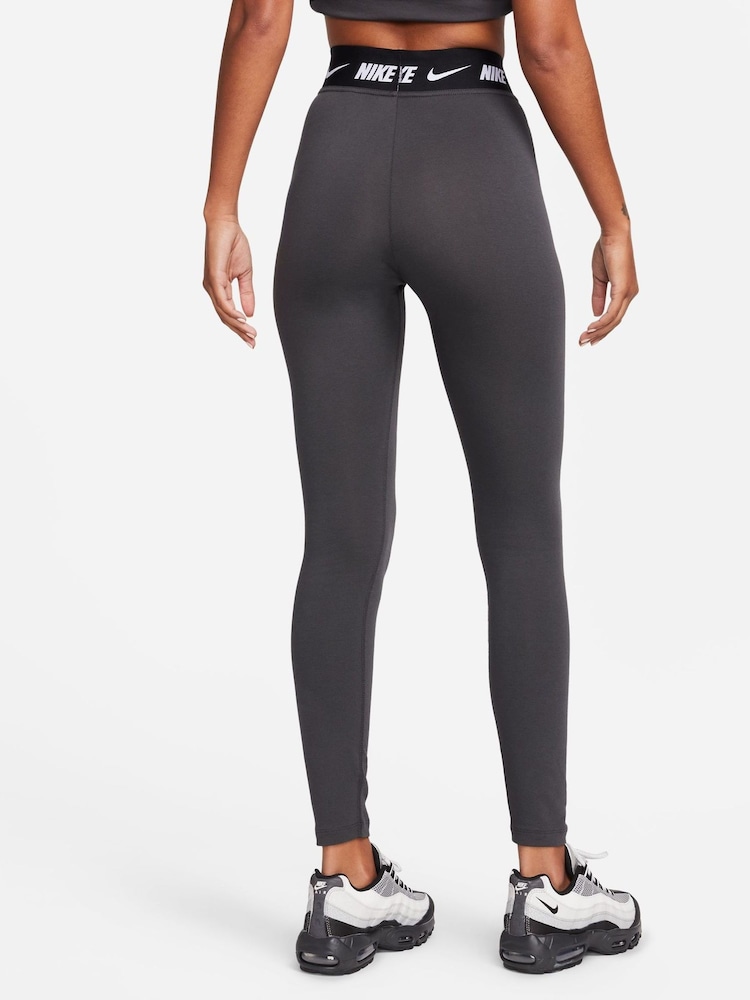 Nike Grey Sportswear Club High-Waisted Leggings - Image 2 of 5