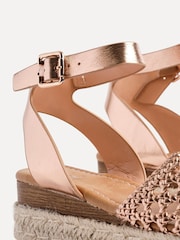 Linzi Metallic Sundown Espadrille Flatform Sandals - Image 4 of 5