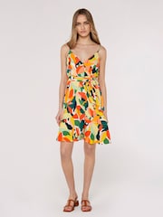 Apricot Multi Colourblock Leaf Cami Dress - Image 3 of 4