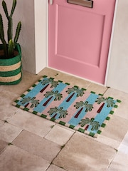 Eleanor Bowmer Multi Tropical Palm Large Coir Doormat - Image 1 of 3