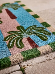 Eleanor Bowmer Multi Tropical Palm Large Coir Doormat - Image 2 of 3
