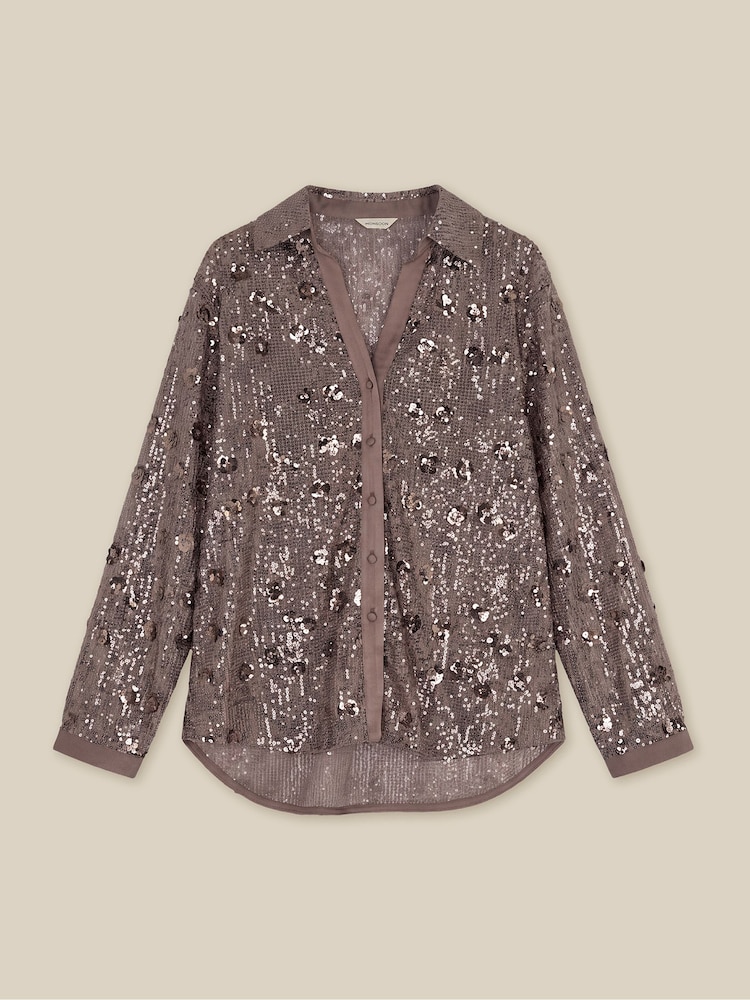 Monsoon Seema Long Sleeve Sequin Shirt - صورة 6 من 6 Monsoon Seema Long Sleeve Sequin Shirt - صورة 6 من 6