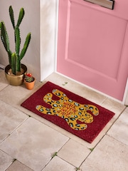 Eleanor Bowmer Red Walk On The Wild Side Coir Doormat - Image 1 of 3