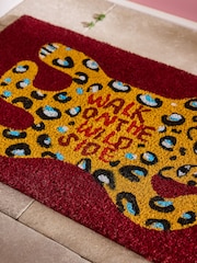 Eleanor Bowmer Red Walk On The Wild Side Coir Doormat - Image 2 of 3