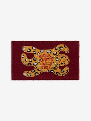 Eleanor Bowmer Red Walk On The Wild Side Coir Doormat - Image 3 of 3