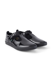 Kickers Black Youth Kariko T-Bar Hook And Loop Patent Leather School Shoes - Image 3 of 8